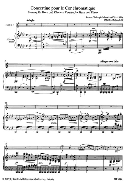 Beispielseite 1 zu Concertino pour le Cor cromatique f�r Horn und Orchester f�r Horn und Klavier