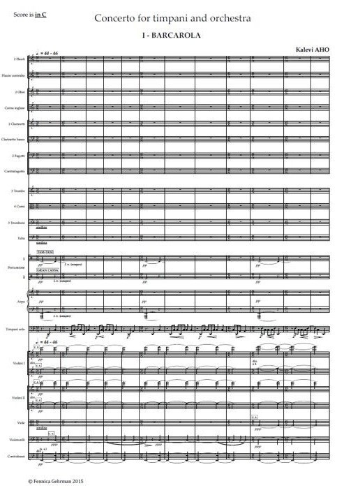 Beispielseite 1 zu Concerto for timpani and orchestra study score