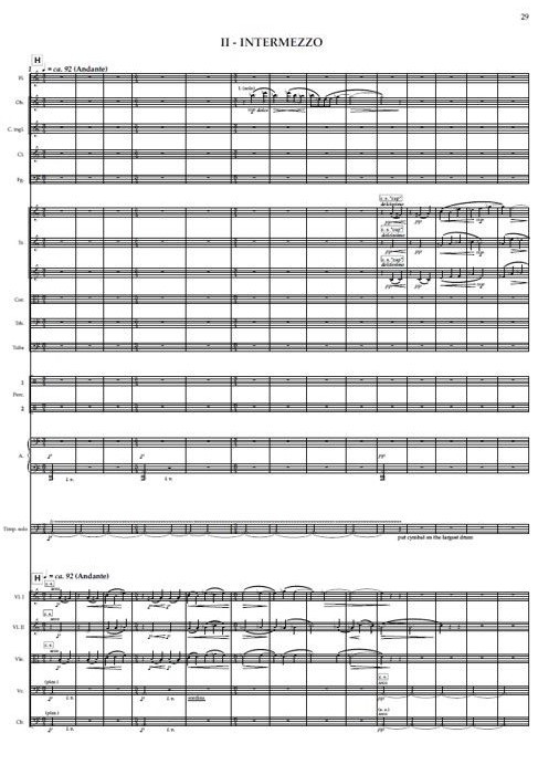 Beispielseite 2 zu Concerto for timpani and orchestra study score