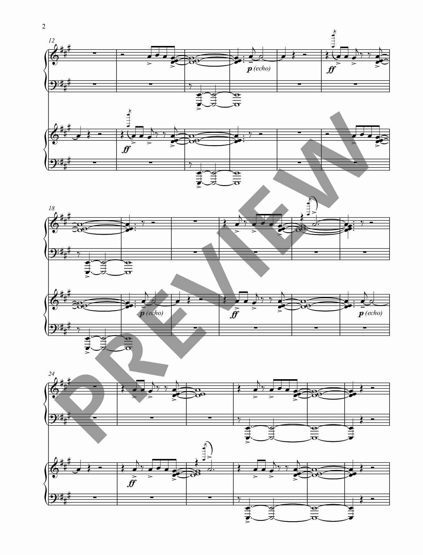 Beispielseite 3 zu Dance Works for 2 amplified pianos score