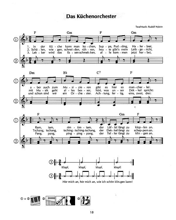 Beispielseite 1 zu Das Musizierliederbuch f�r alle und besondere Tage in der Familie, in Schulen und Musikschule Liederbuch