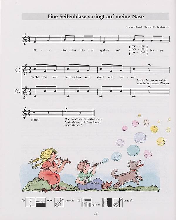 Beispielseite 2 zu Das Musizierliederbuch f�r alle und besondere Tage in der Familie, in Schulen und Musikschule Liederbuch