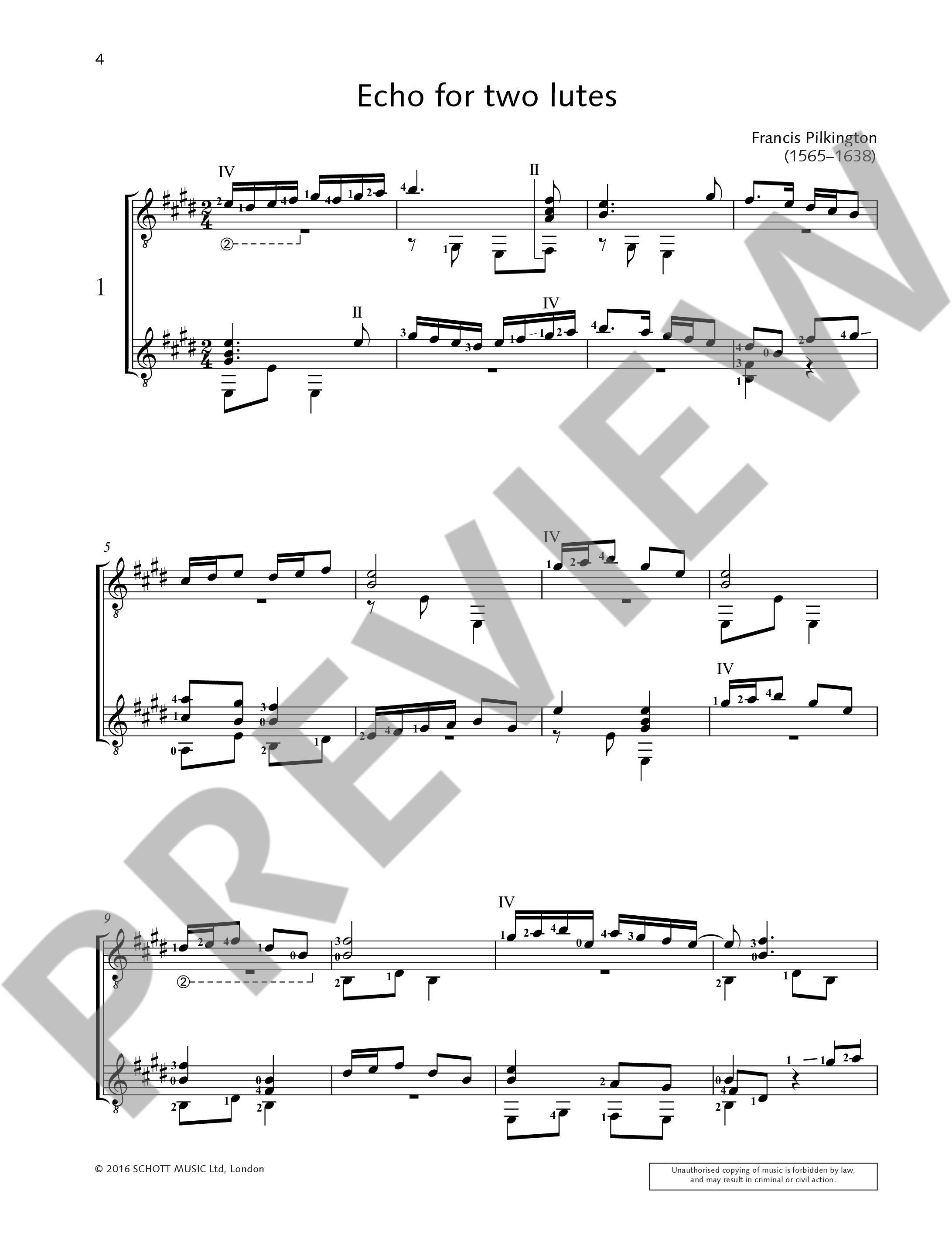 Beispielseite 1 zu Duets for Fun for guitars score