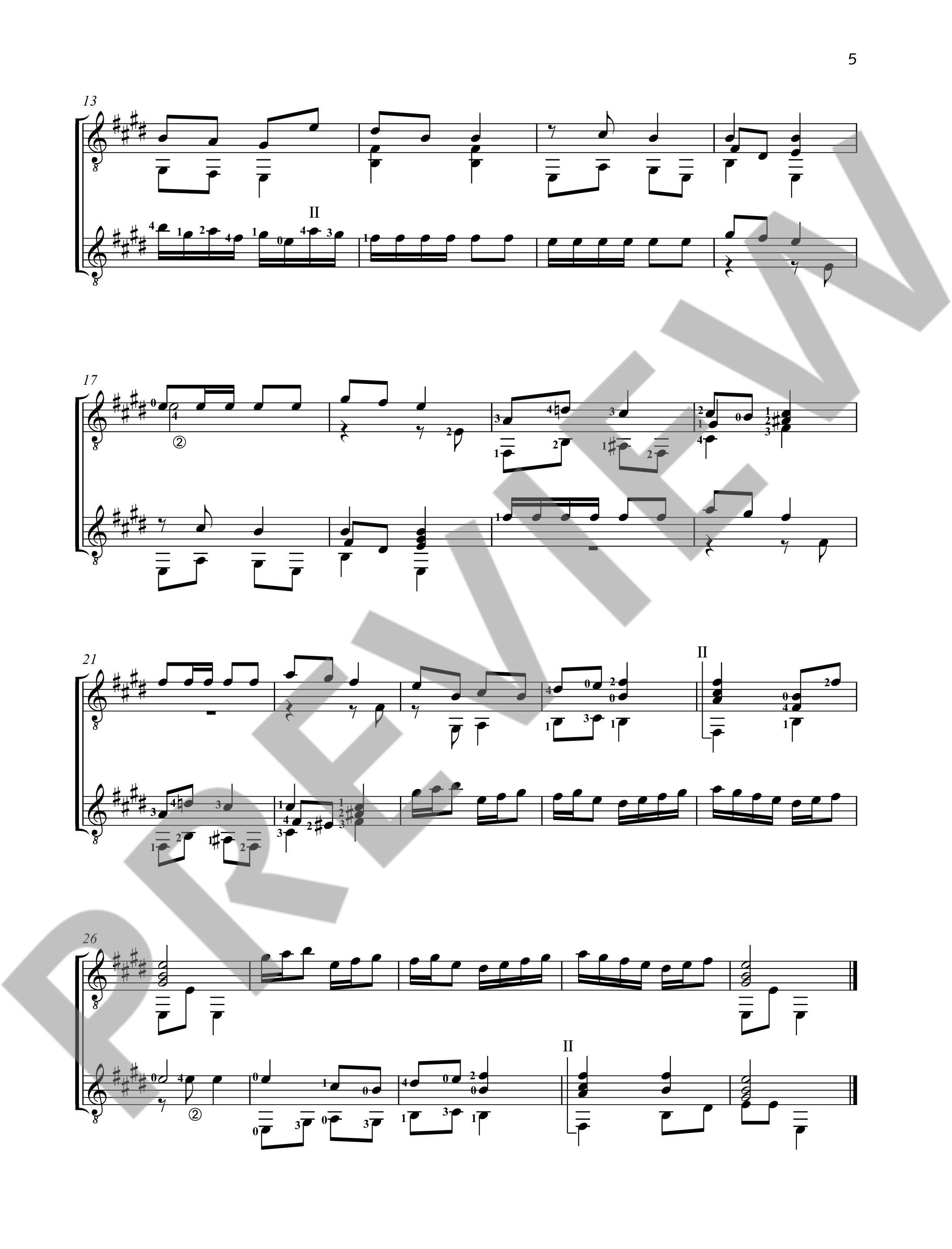 Beispielseite 2 zu Duets for Fun for guitars score