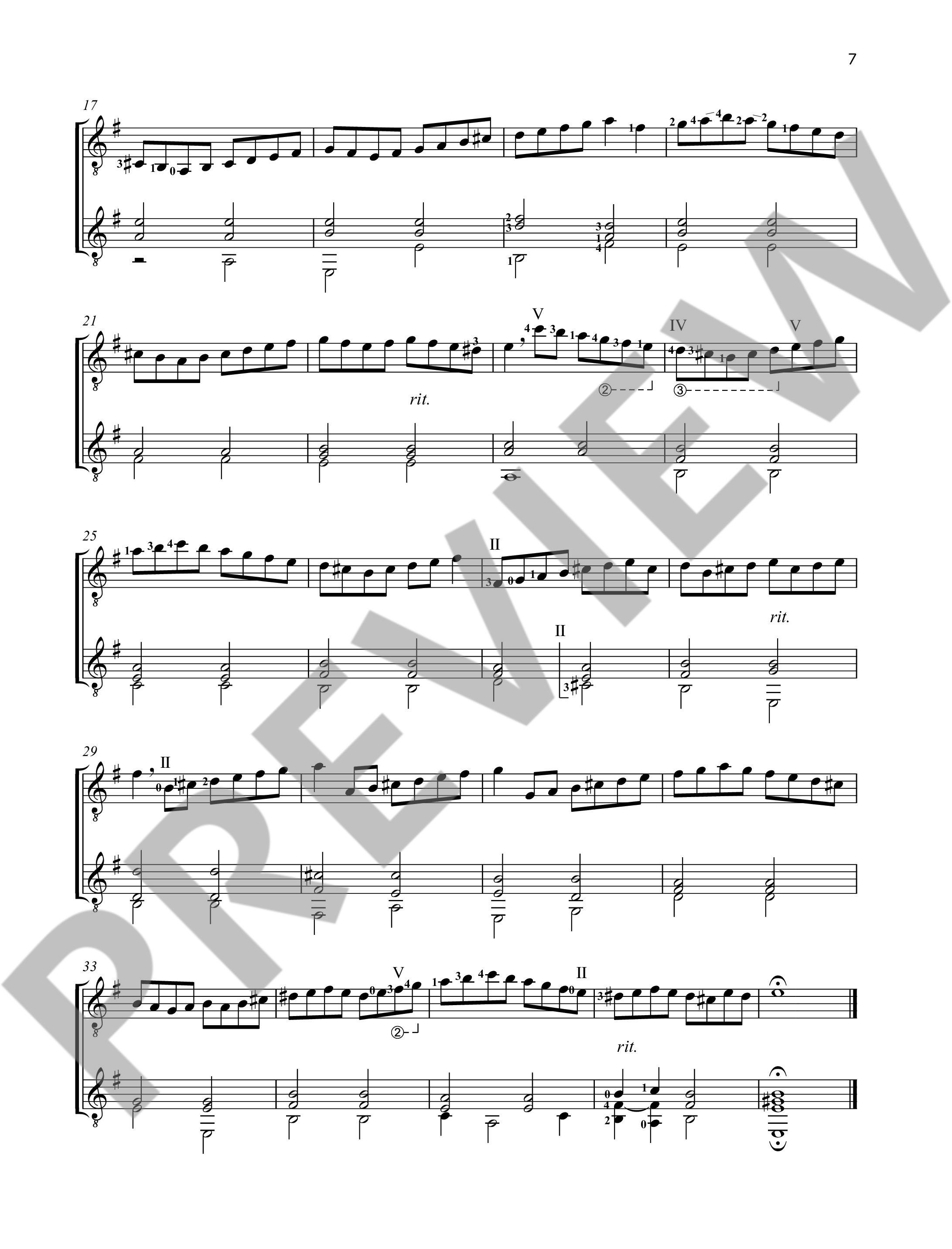 Beispielseite 4 zu Duets for Fun for guitars score