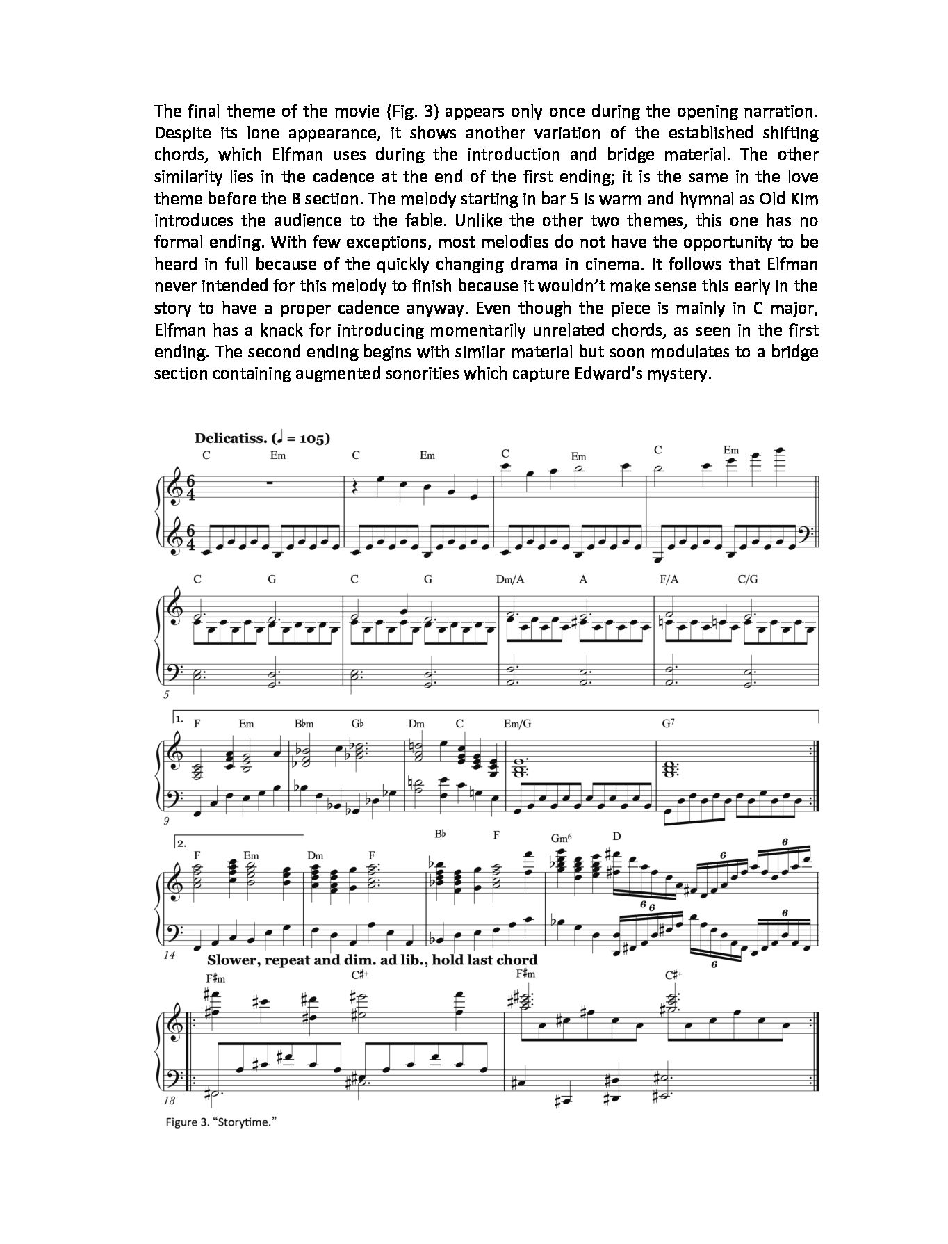 Beispielseite 4 zu Edward Scissorhands for orchestra original score book