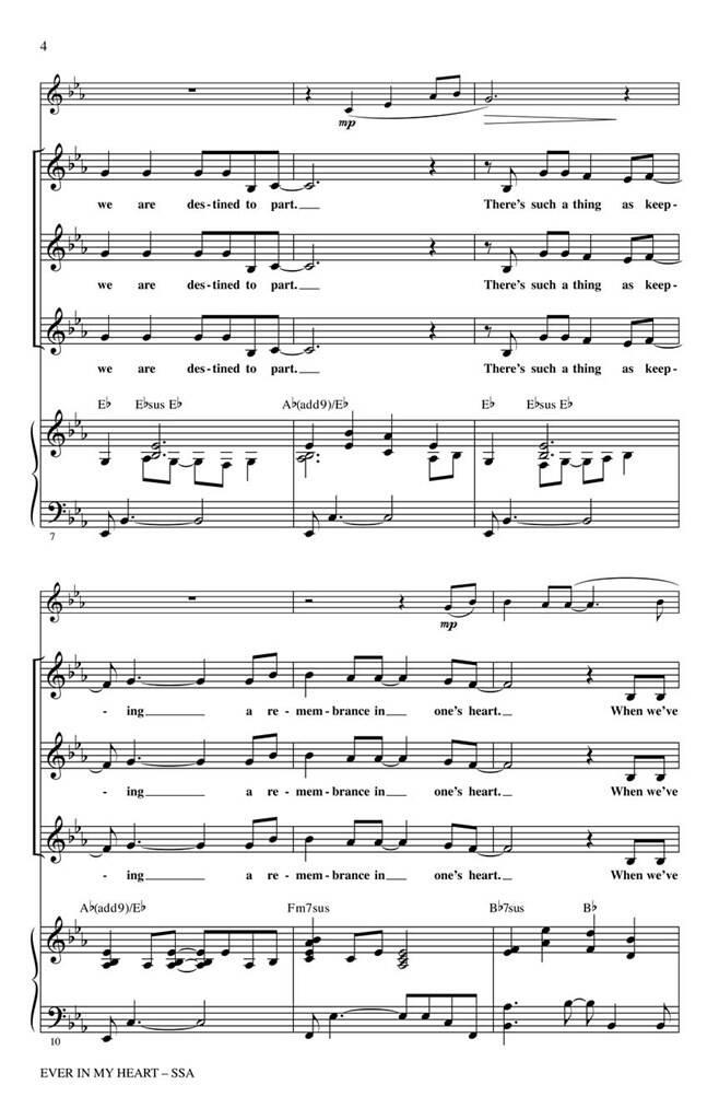 Beispielseite 2 zu Ever in my Heart for female choir (SSA) and Piano choral score