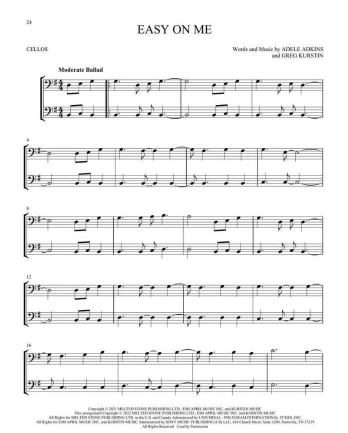 Beispielseite 2 zu First 50 Duets for Cellos for 2 cellos score