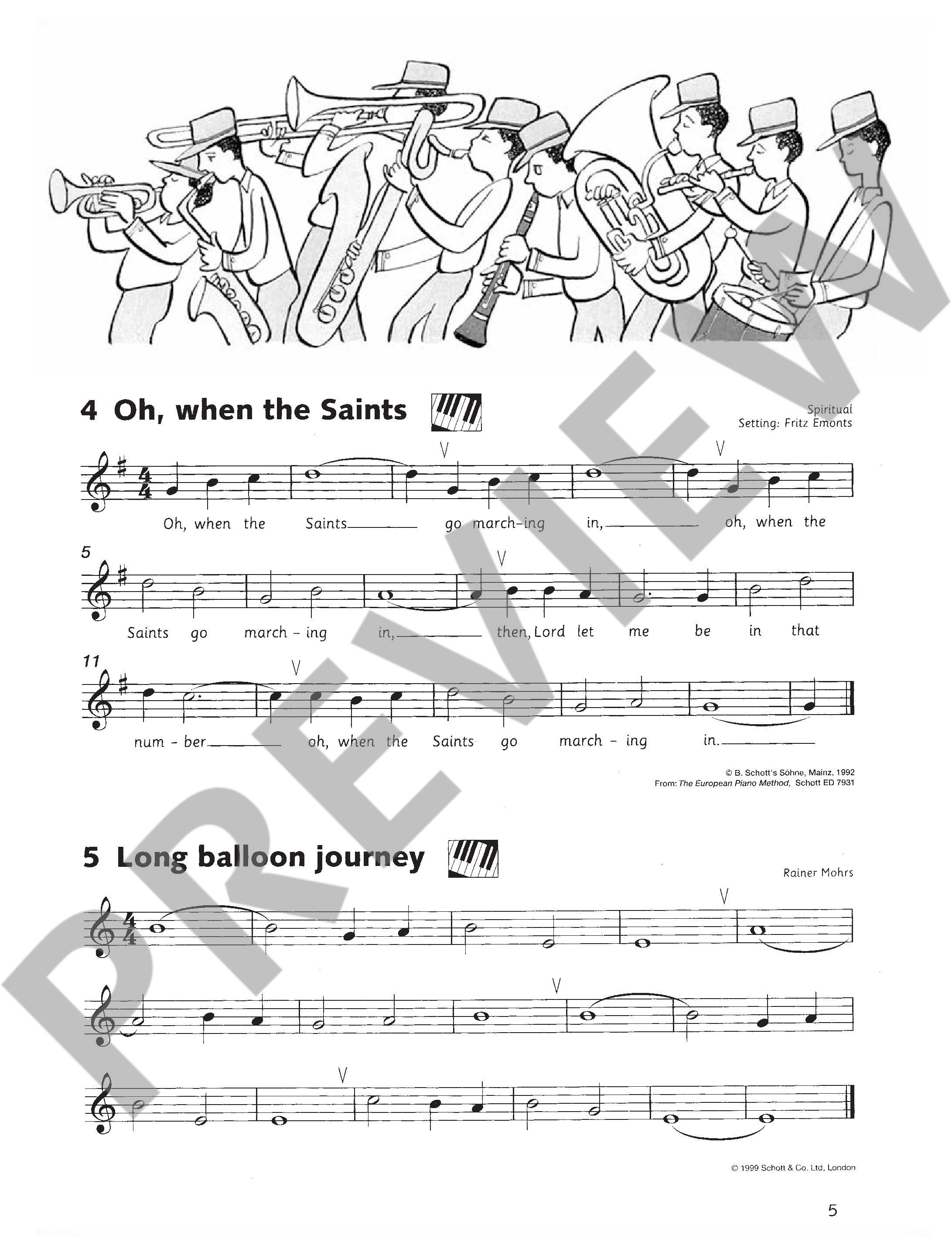 Beispielseite 3 zu Fun and Games with the Recorder Tune book 2 for 1-4 recorders and piano