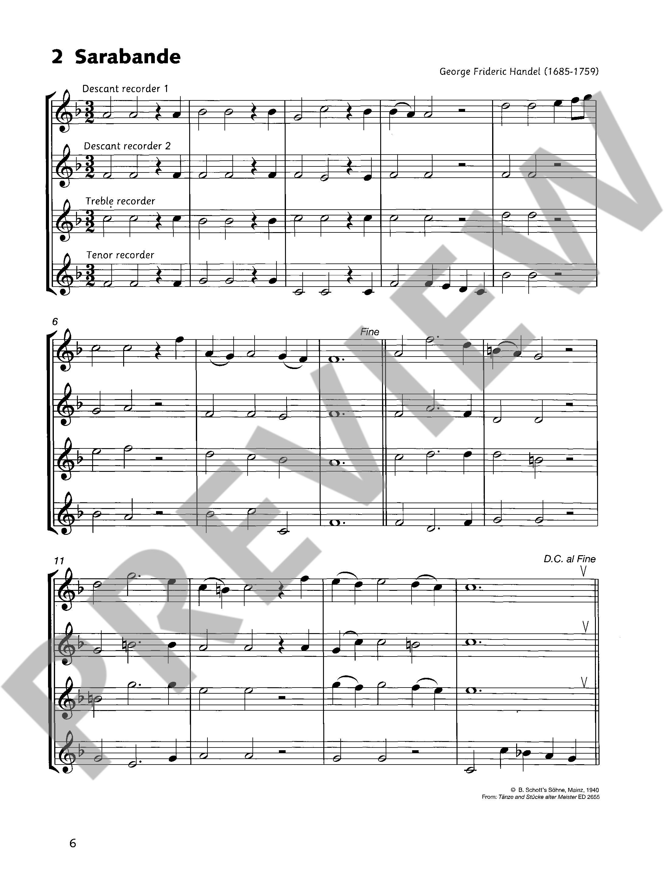Beispielseite 3 zu Fun and Games with the Recorder Tune Book 3 for 1-4 recorders and piano