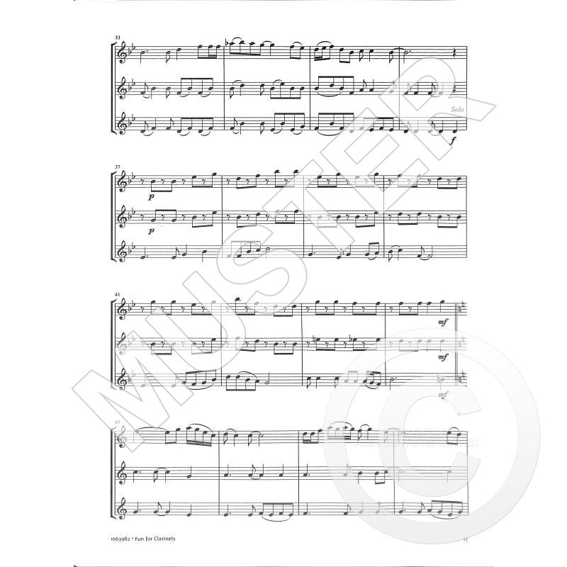 Beispielseite 3 zu Fun for clarinets (+CD) for 3 clarinets score and parts