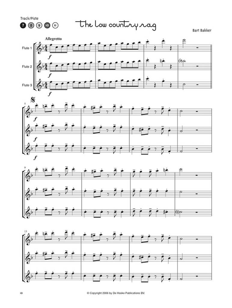 Beispielseite 2 zu Fun for flutes (+Online-Audio)   for 3 flutes score and parts