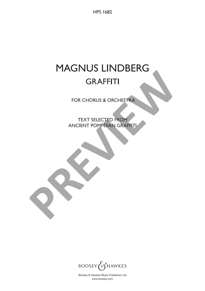 Beispielseite 1 zu Graffiti for mixed choir and orchestra study score