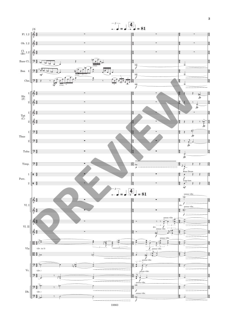 Beispielseite 10 zu Graffiti for mixed choir and orchestra study score