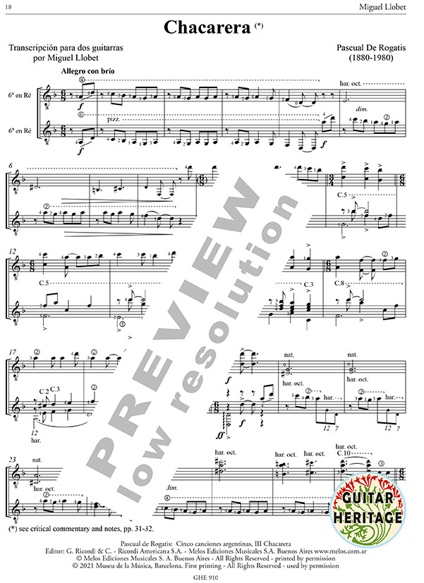 Beispielseite 1 zu Guitar Works vol.10 - Transcriptions vol.2 for 2 guitars score