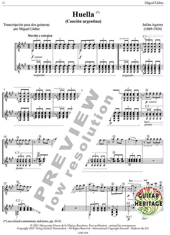 Beispielseite 3 zu Guitar Works vol.10 - Transcriptions vol.2 for 2 guitars score