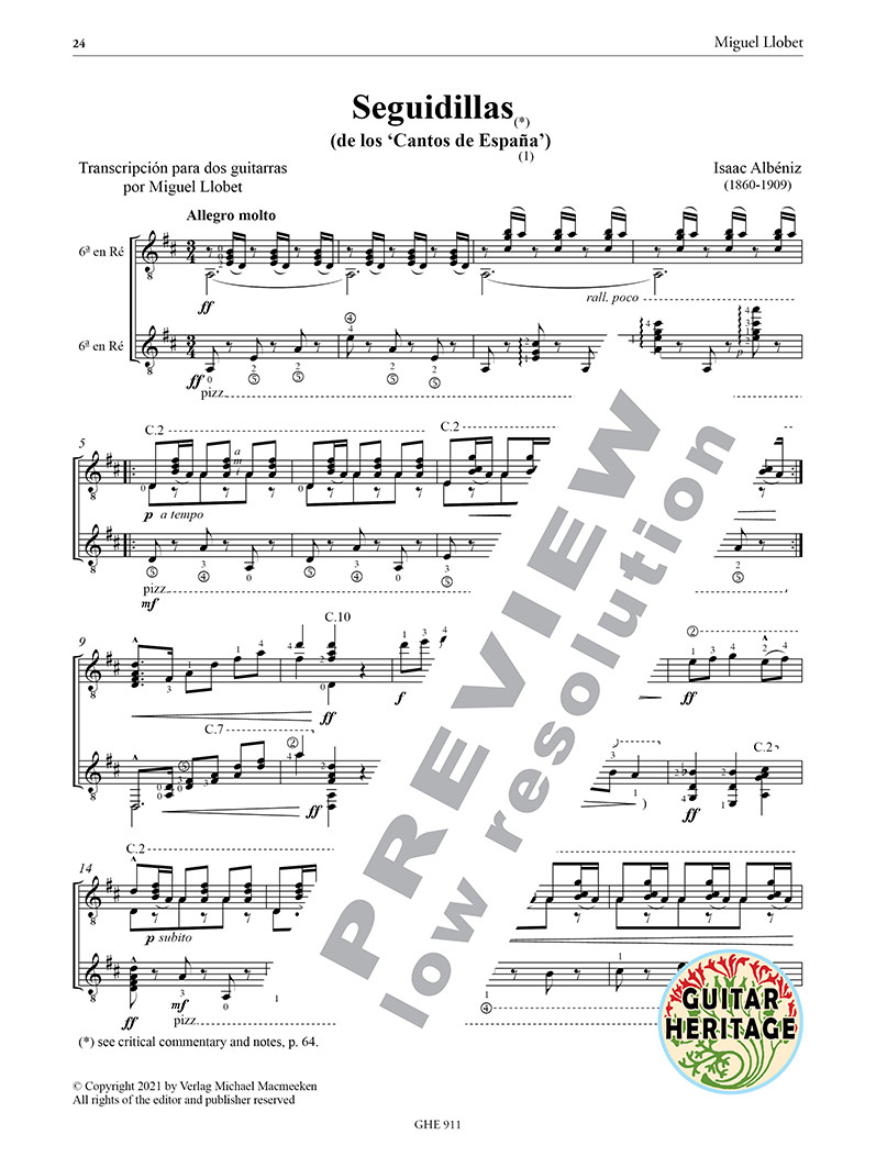 Beispielseite 1 zu Guitar Works vol.11 - Transcriptions vol.3 for 2 guitars score