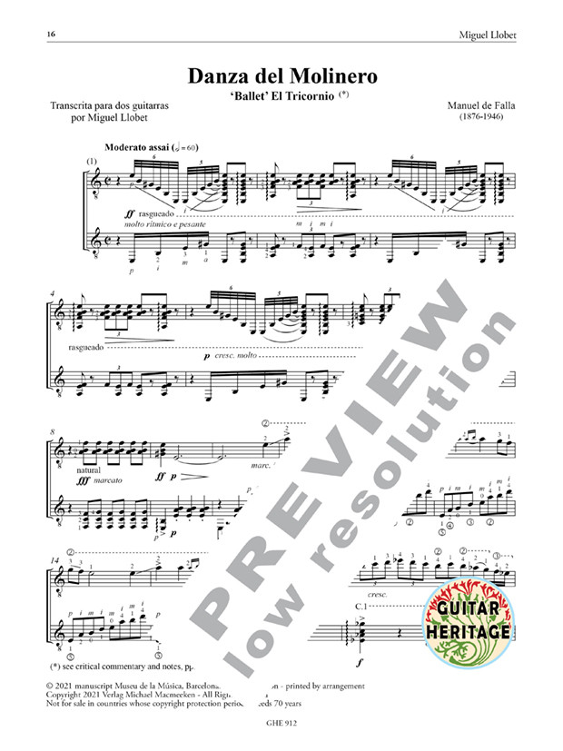 Beispielseite 1 zu Guitar Works vol.12 - Transcriptions vol.4 for 2 guitars score