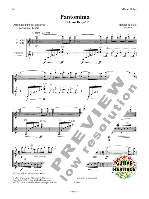 Beispielseite 2 zu Guitar Works vol.12 - Transcriptions vol.4 for 2 guitars score