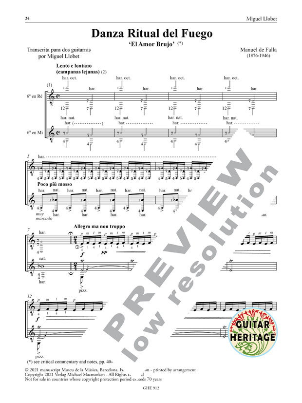 Beispielseite 3 zu Guitar Works vol.12 - Transcriptions vol.4 for 2 guitars score