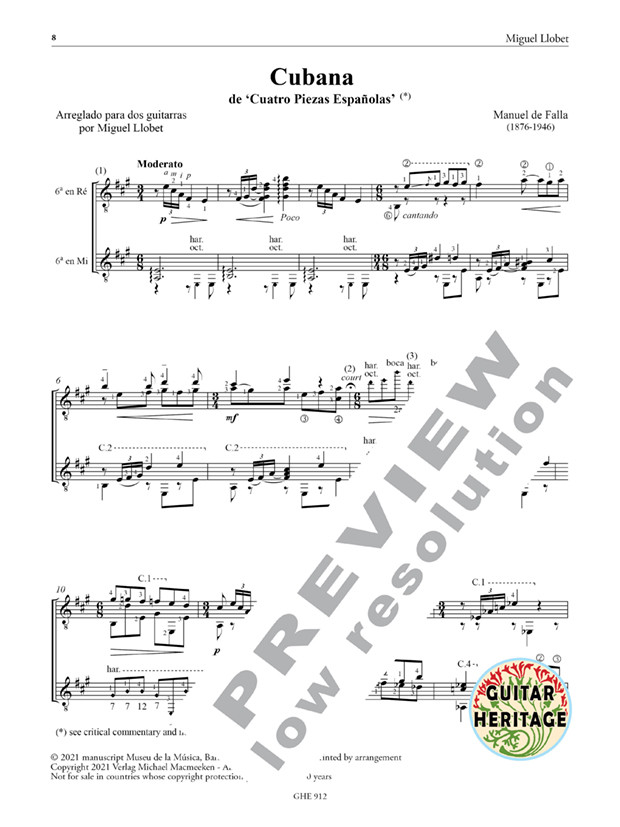Beispielseite 5 zu Guitar Works vol.12 - Transcriptions vol.4 for 2 guitars score