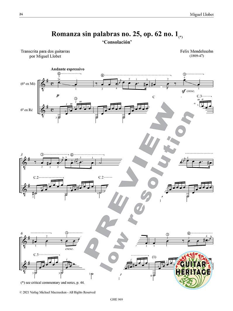 Beispielseite 3 zu Guitar Works vol.9 - Transcriptions vol.1 for 2 guitars score