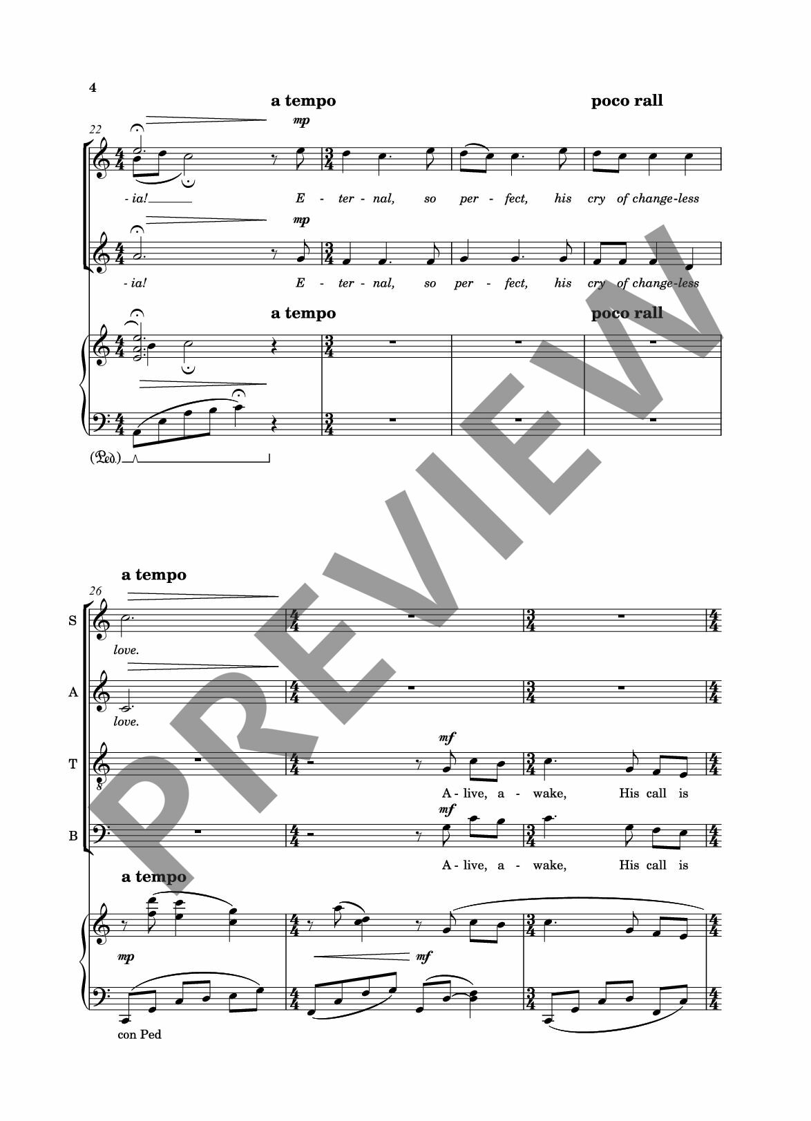 Beispielseite 5 zu His Light in us for mixed chorus (with divisi) and piano score (en)