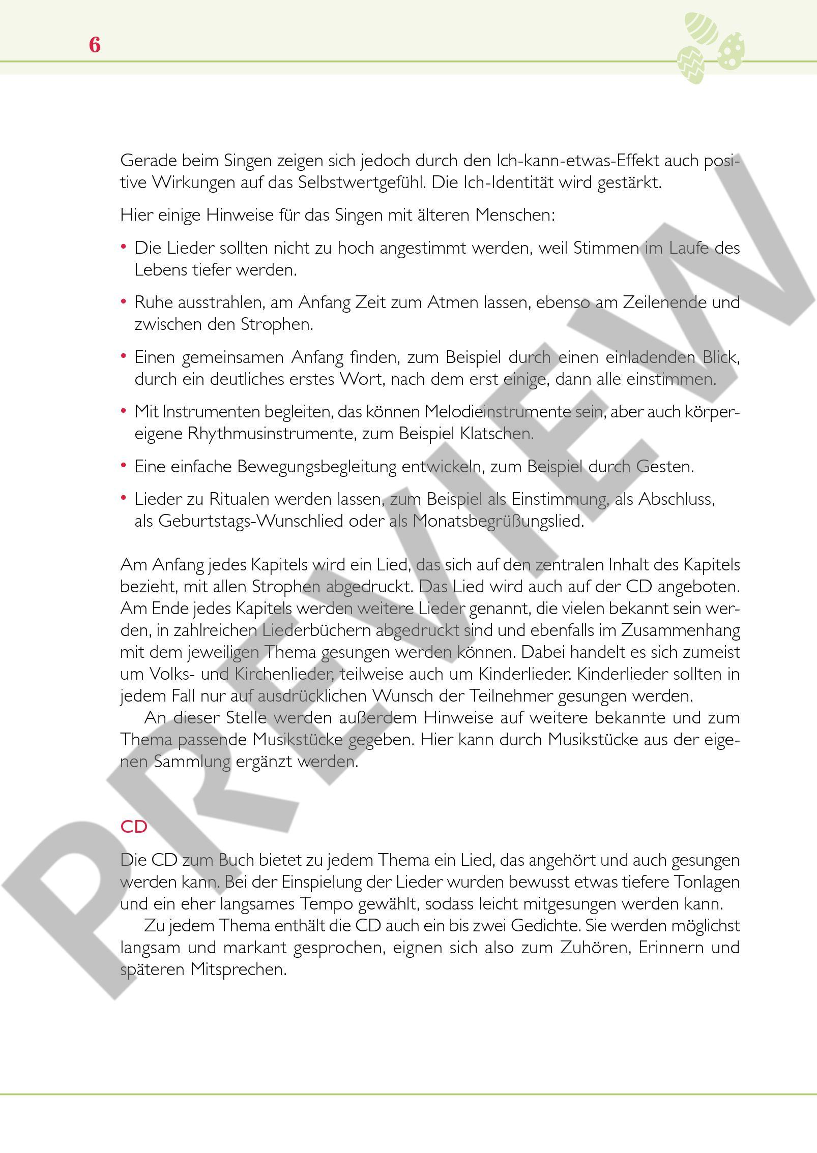 Beispielseite 3 zu Hochbetagte und Menschen mit Demenz aktivieren Band 3 (+CD) Lieder, Geschichten, Gedichte und Anregungen - Fr�hling