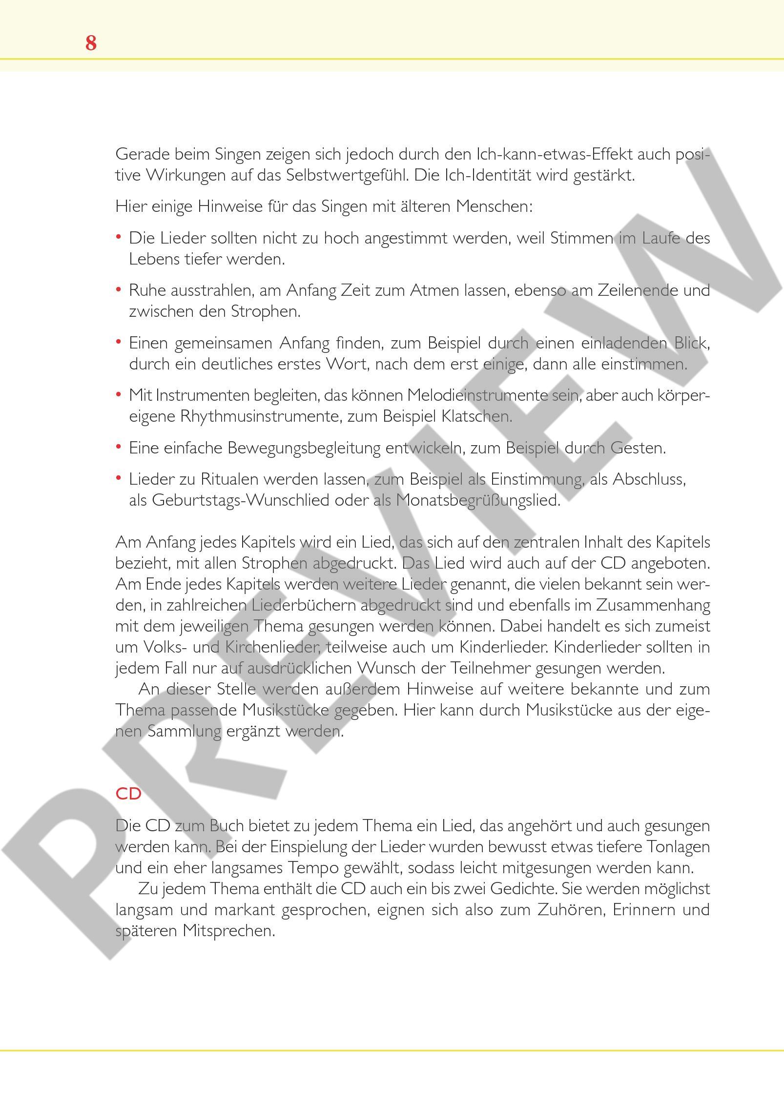 Beispielseite 3 zu Hochbetagte und Menschen mit Demenz aktivieren - Durch das Jahr (+CD) Lieder, Geschichten, Gedichte und Anregungen