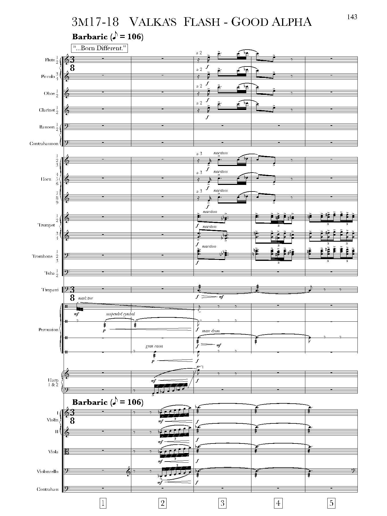 Beispielseite 2 zu How to train your Dragon vol.2 for orchestra full score