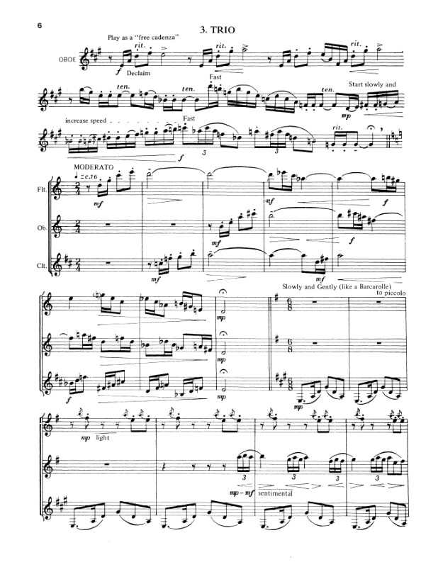 Beispielseite 2 zu Interplay for flute, oboe, clarinet, horn and bassoon score and parts