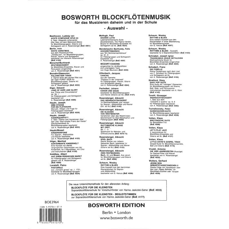 Beispielseite 1 zu Jedem sein Geburtstagsst�ndchen f�r 4 Blockfl�ten (SATB)