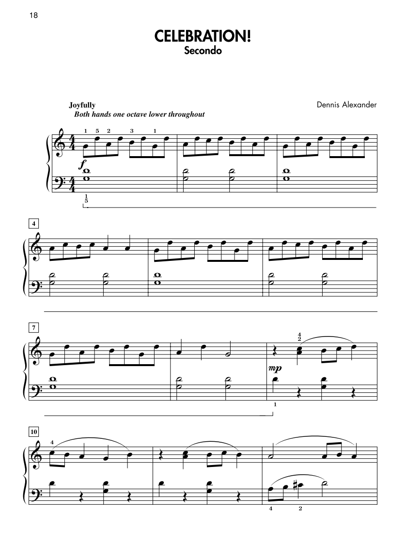 Beispielseite 1 zu Just For Two vol.1 for piano 4 hands score