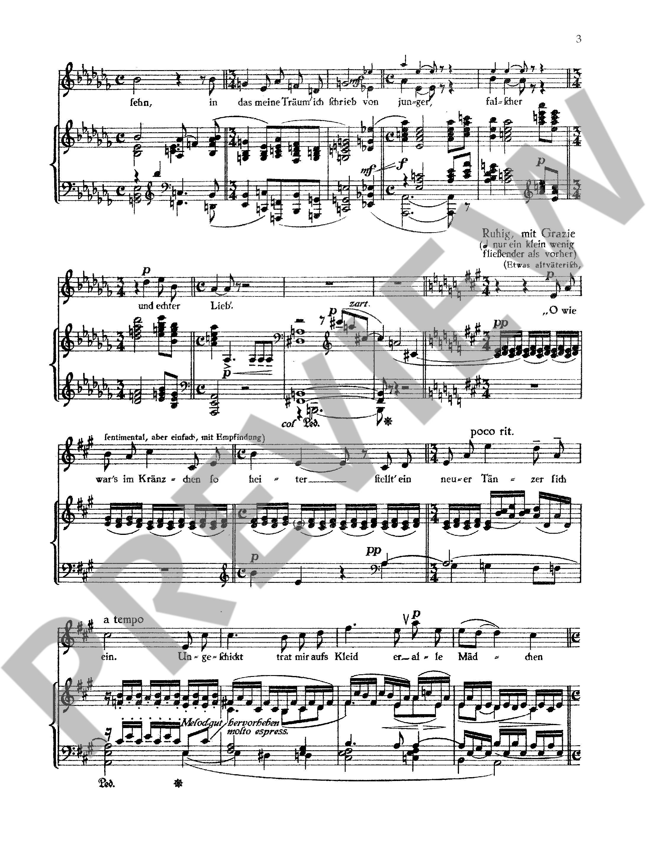 Beispielseite 2 zu Korngold, Erich Wolfgang, Tagebuchszene der Laura f�r Gesang und Klavier