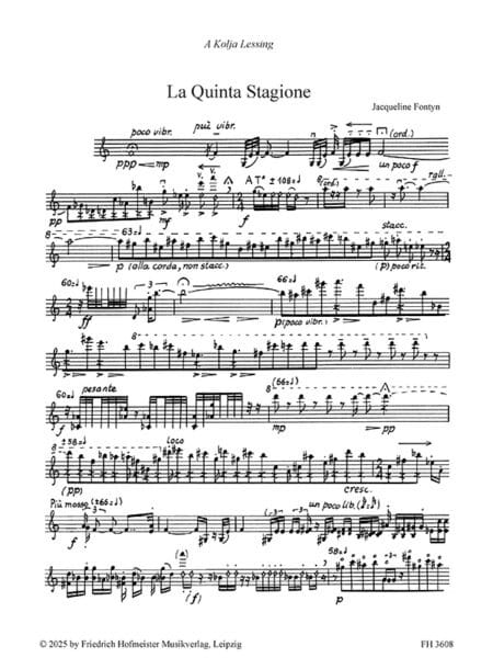 Beispielseite 1 zu La Quinta Stagione f�r Violine solo