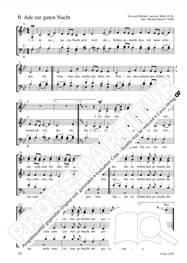 Beispielseite 4 zu Loreley Band 1 (+CD) f�r gem Chor (SATB) a cappella Partitur/Chorleiterband (mit ausf�hrlichem Register)