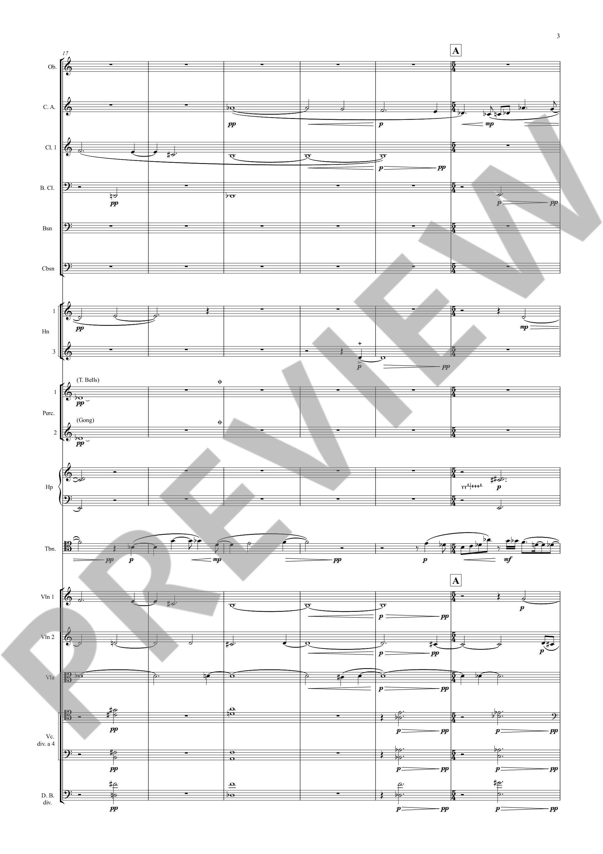 Beispielseite 3 zu Madonna of Silence for trombone and orchestra study score