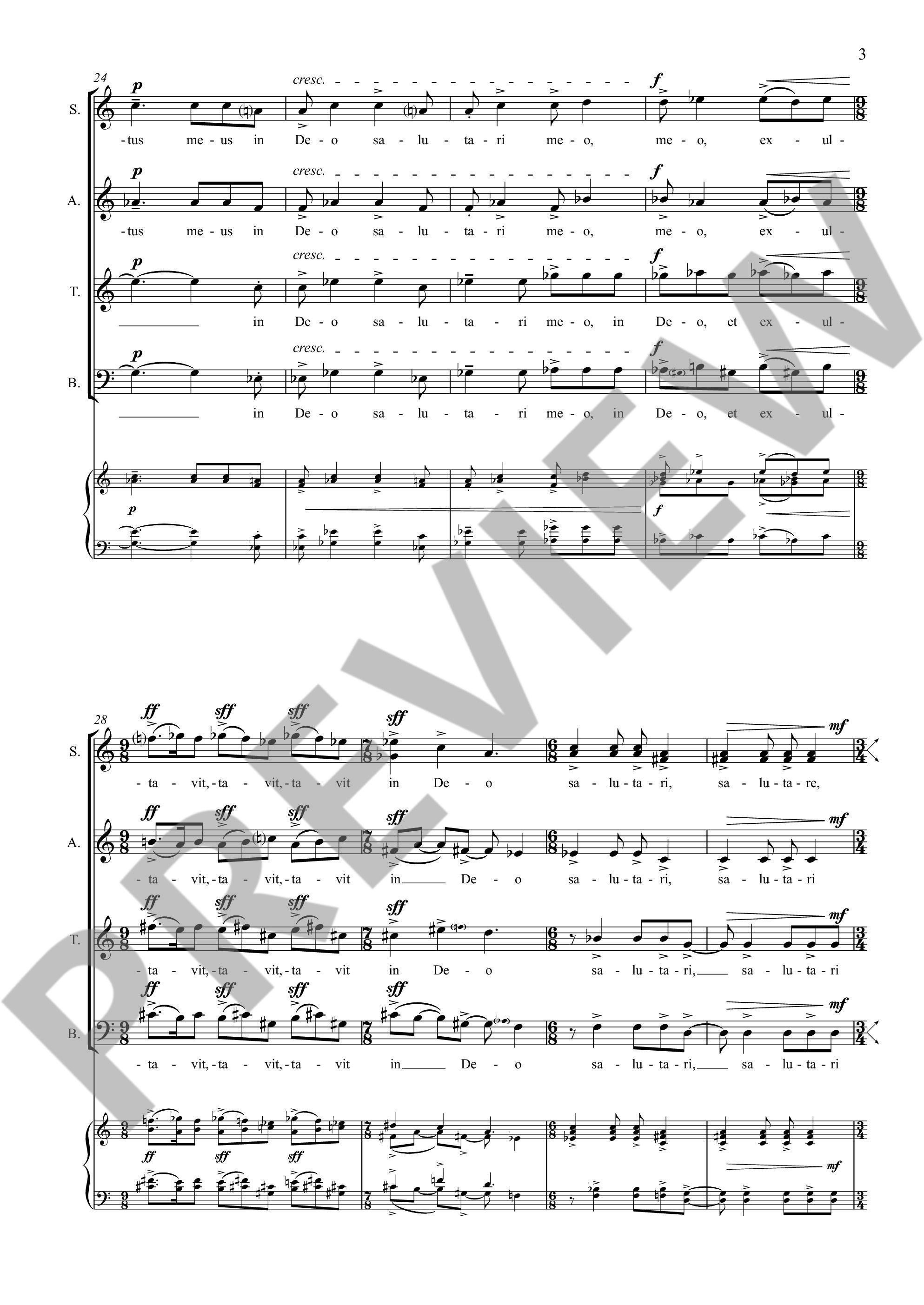 Beispielseite 3 zu Magnificat for mixed chorus a cappella score