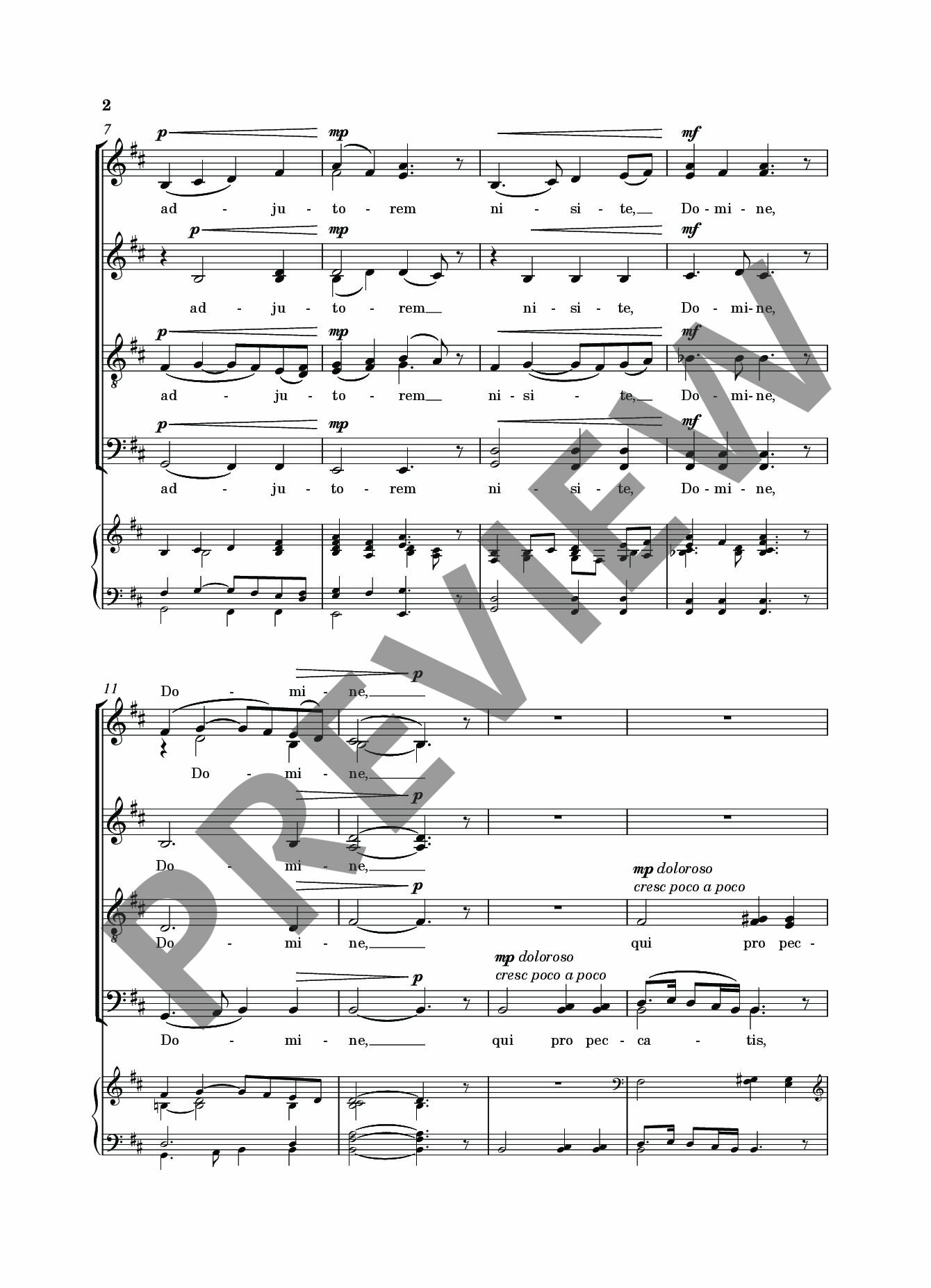 Beispielseite 2 zu Media vita for mixed chorus (SSAATTBB) a cappella vocal score (la)