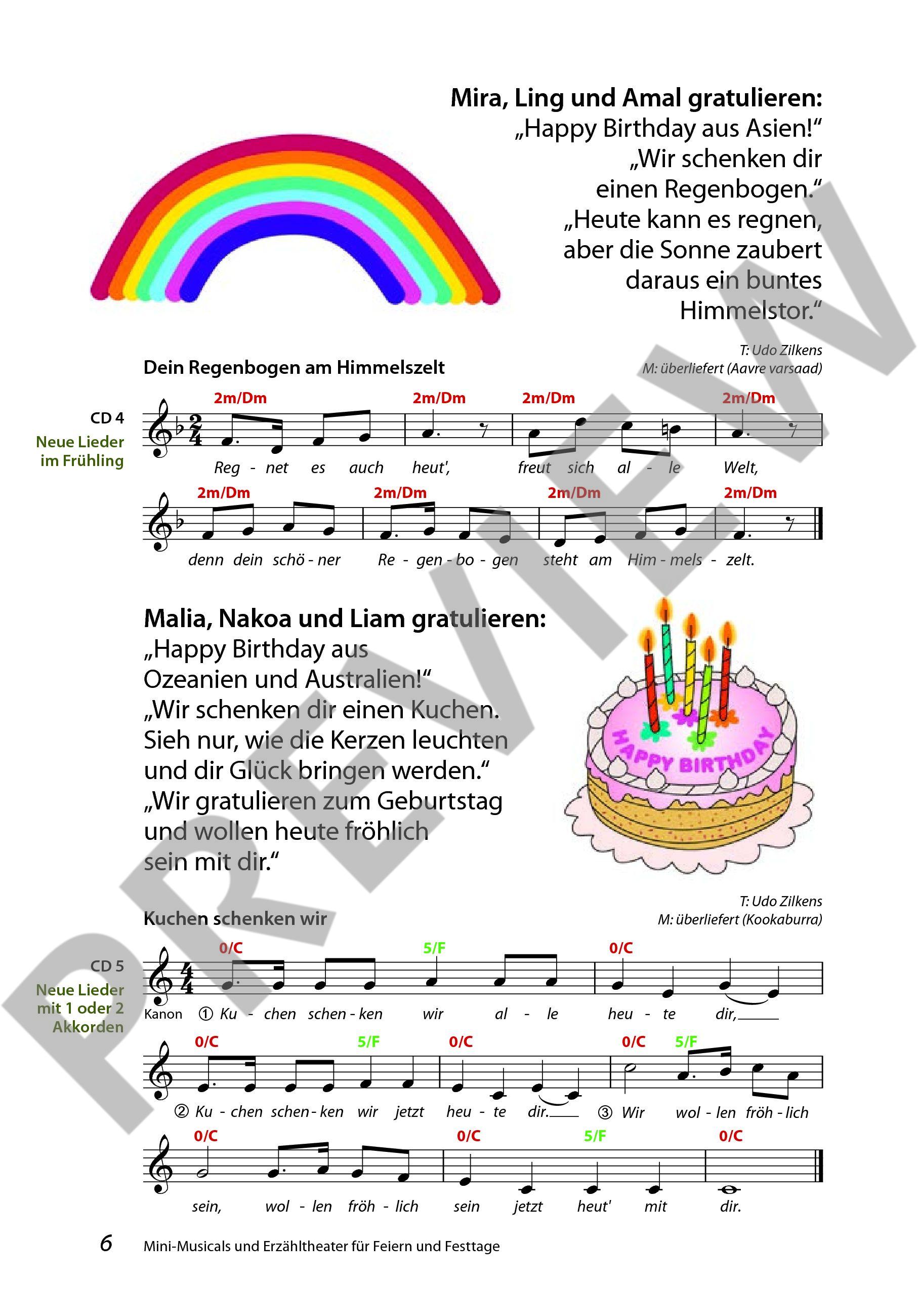 Beispielseite 3 zu Mini-Musicals und Erz�hltheater f�r Feiern und Festtage (+CD) f�r Gitarre 15 Mini-Musicals inkl. Kamishibai-Bildkarten zum Download
