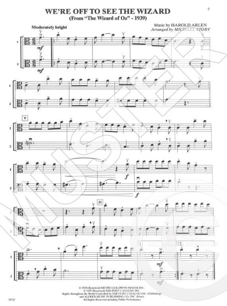 Beispielseite 2 zu Movie Duets for all: for 2 instruments viola score