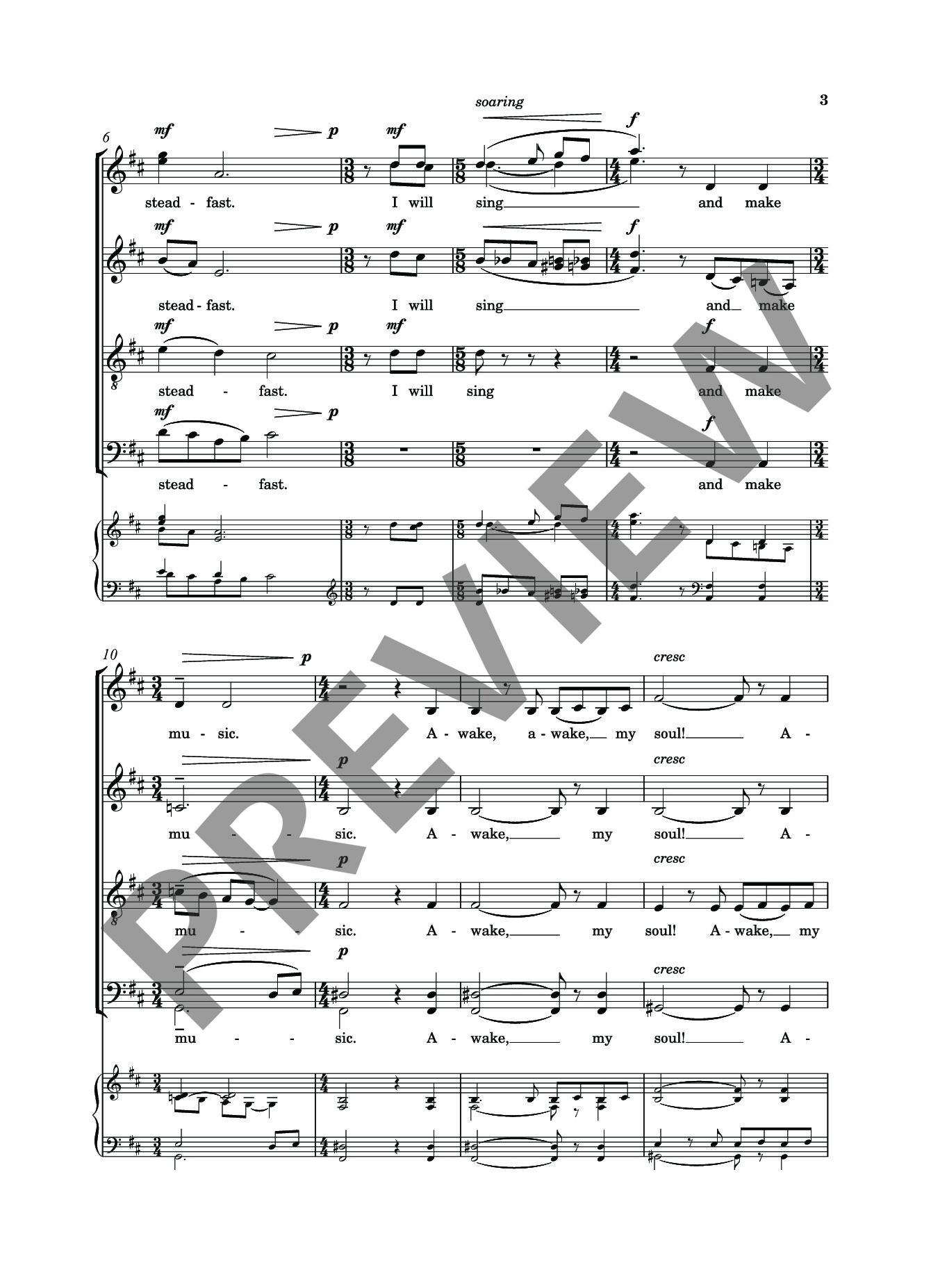 Beispielseite 2 zu My heart, O God for mixed choir (divisi) a cappella choral score