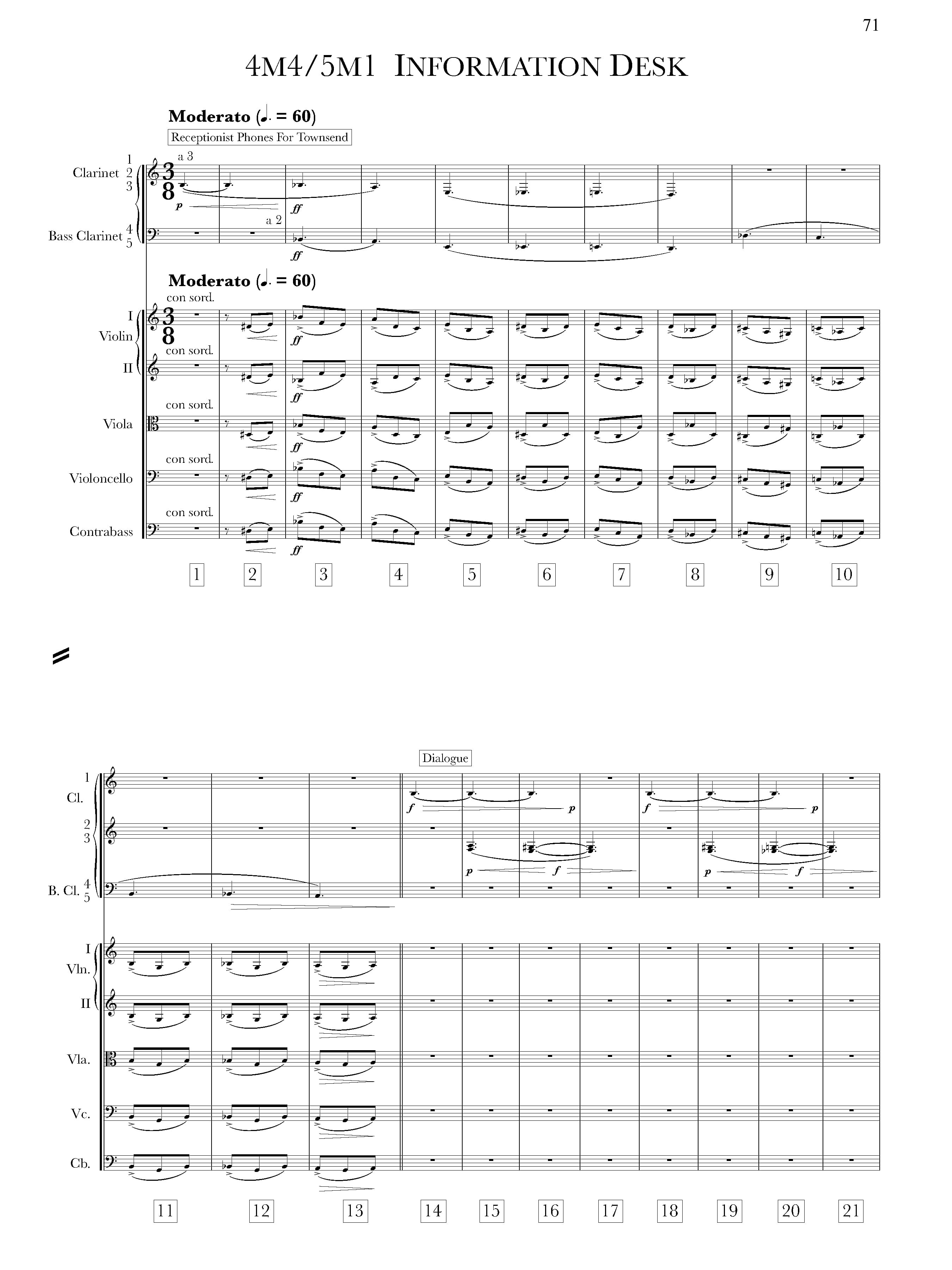Beispielseite 3 zu North by Northwest for orchestra full score
