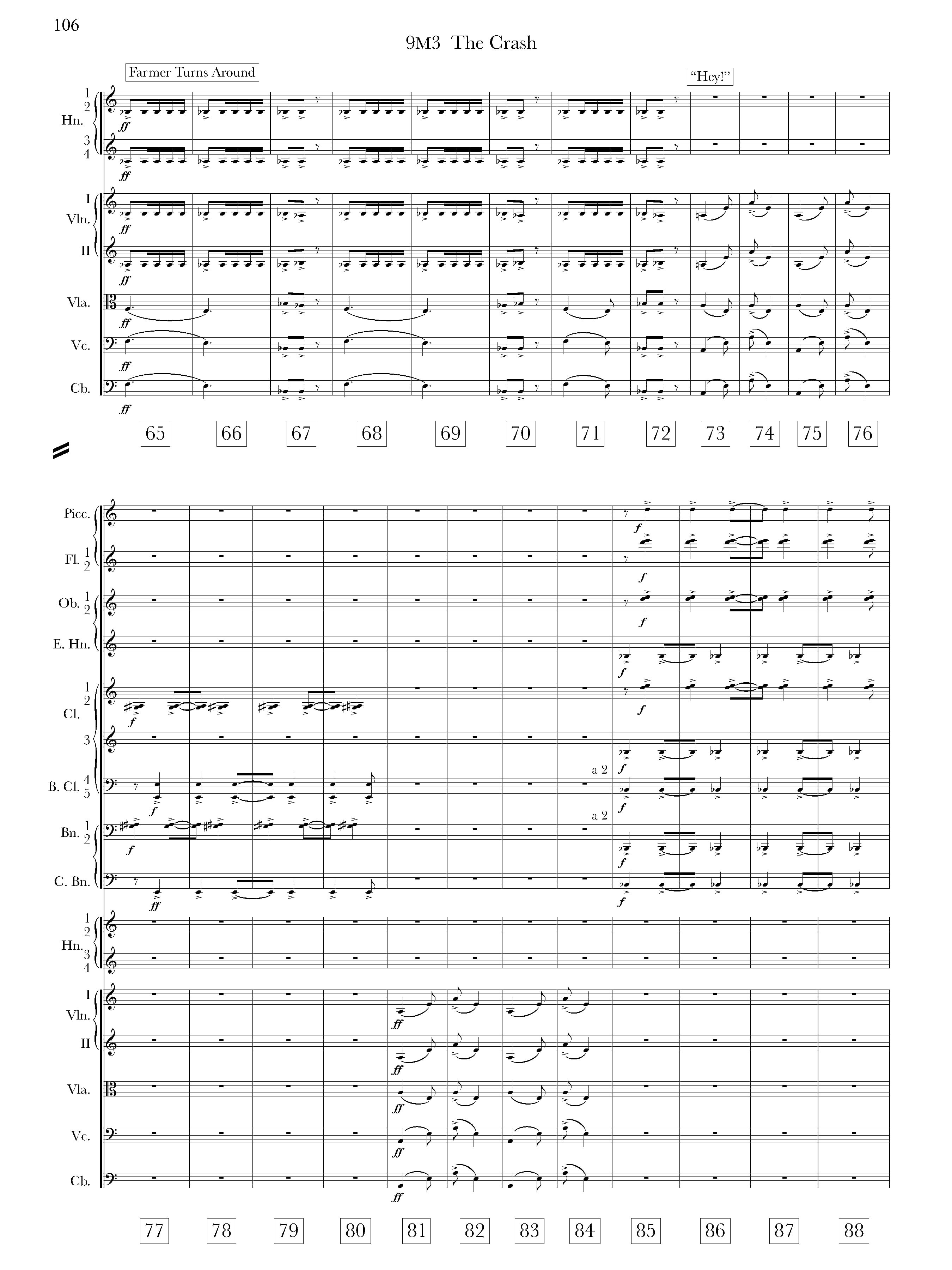 Beispielseite 6 zu North by Northwest for orchestra full score