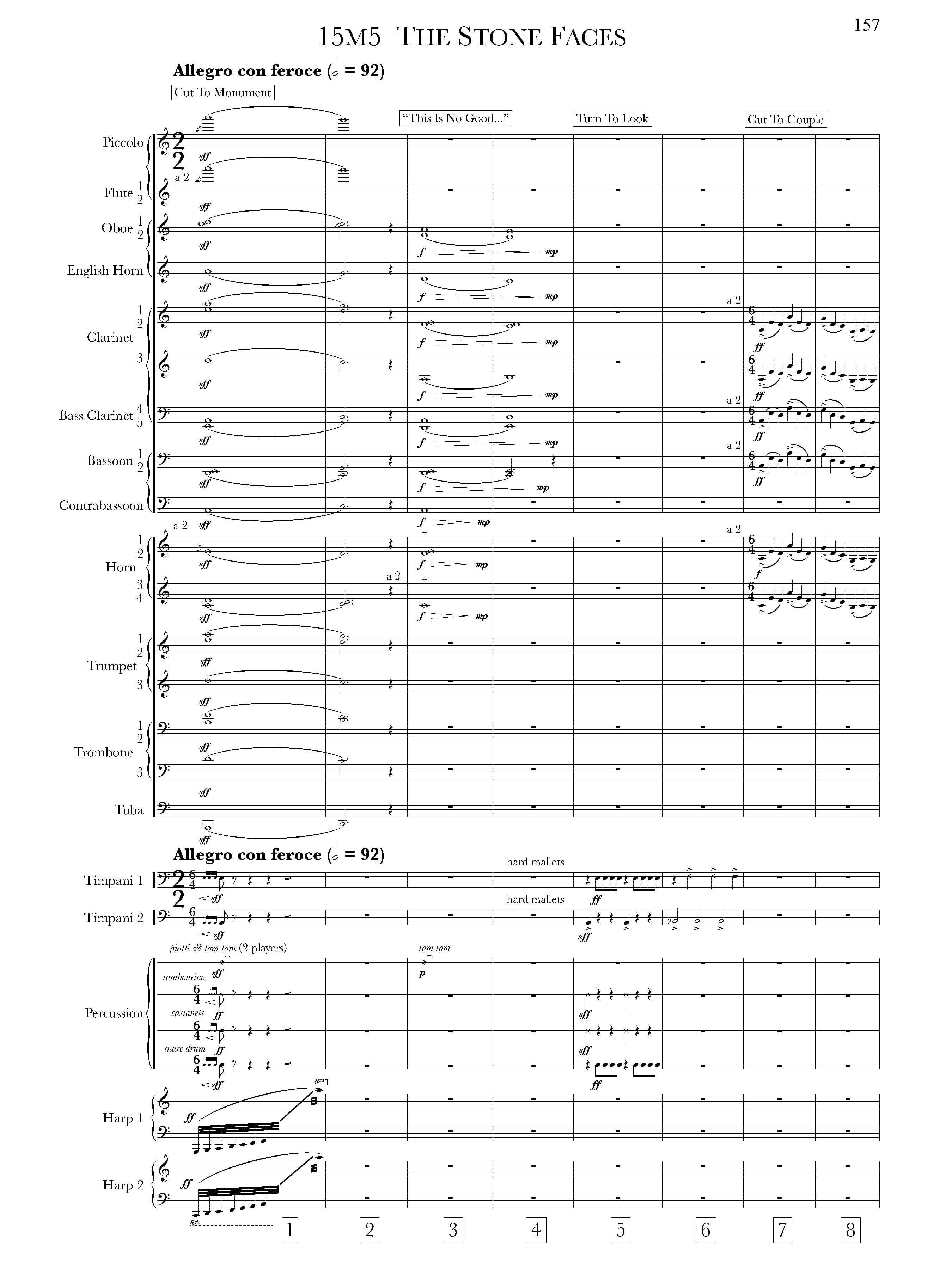 Beispielseite 7 zu North by Northwest for orchestra full score