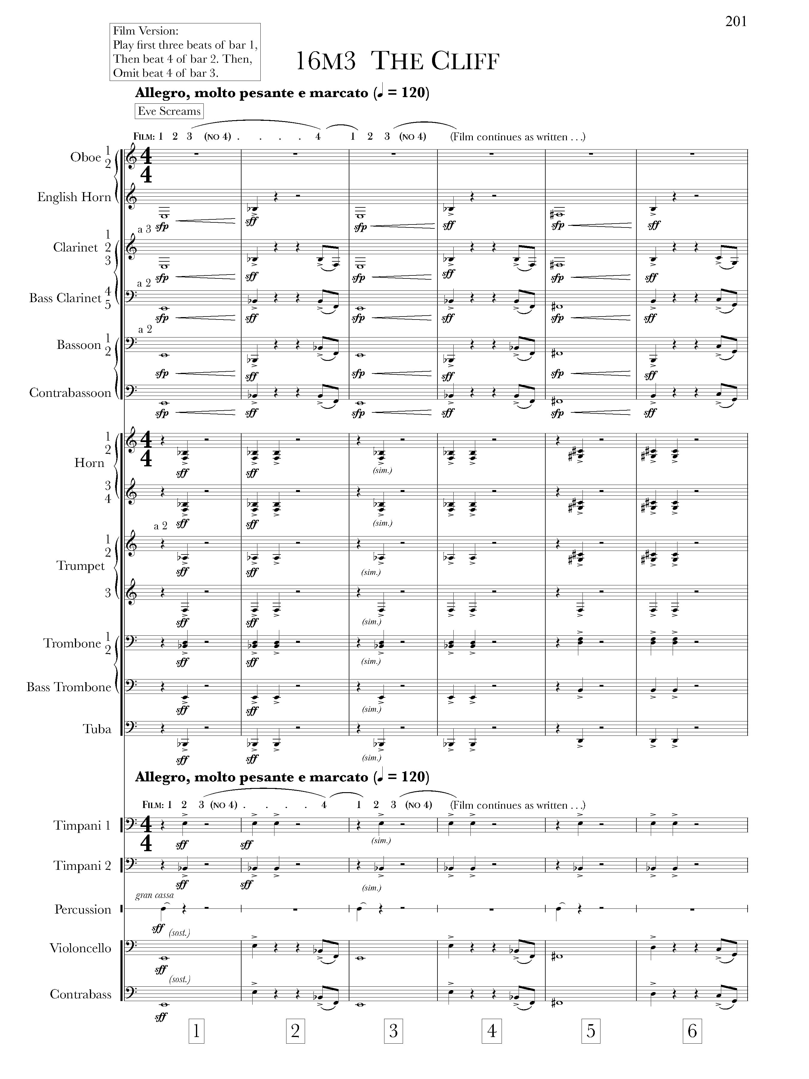 Beispielseite 8 zu North by Northwest for orchestra full score