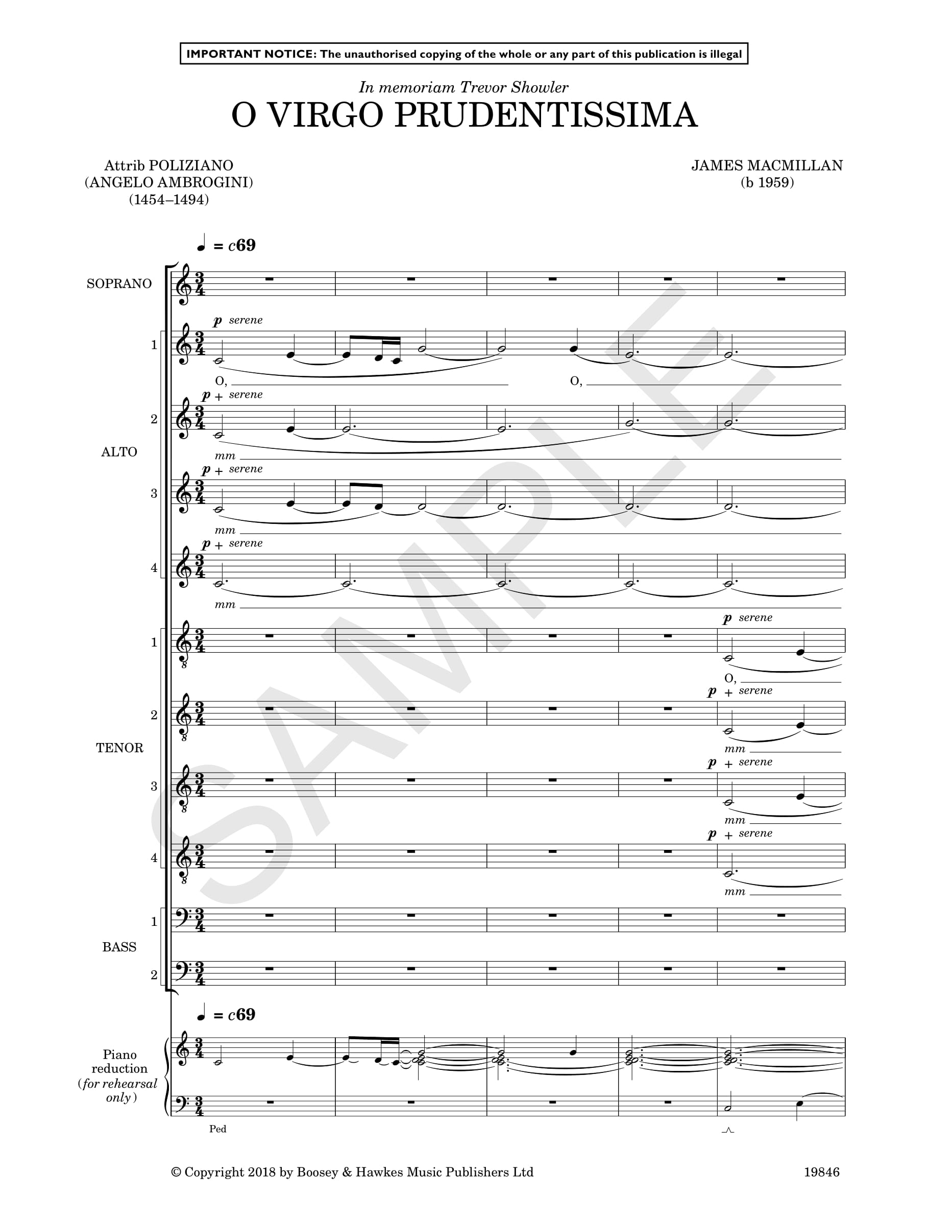 Beispielseite 1 zu O virgo prudentissima for mixed chorus a cappella score