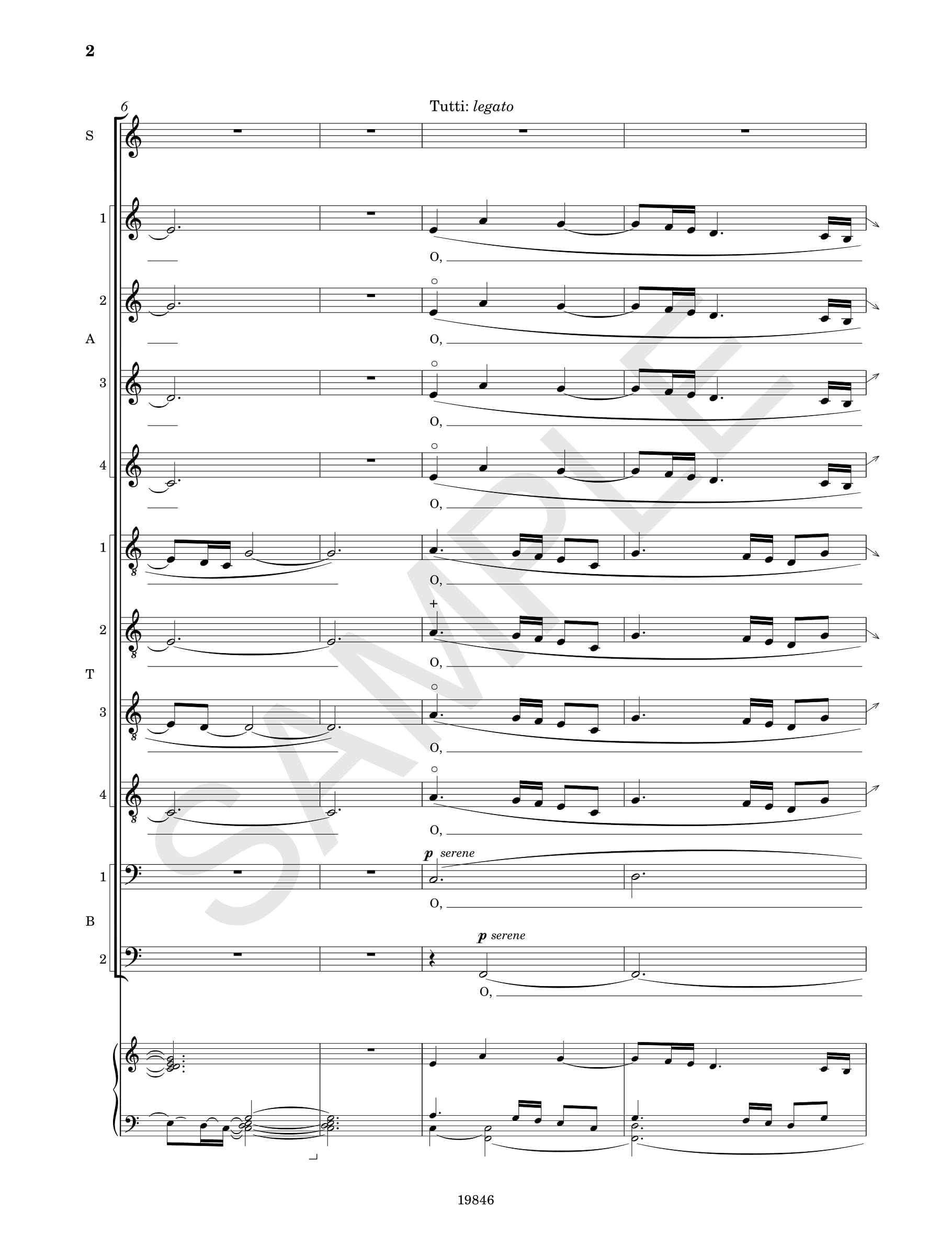 Beispielseite 2 zu O virgo prudentissima for mixed chorus a cappella score