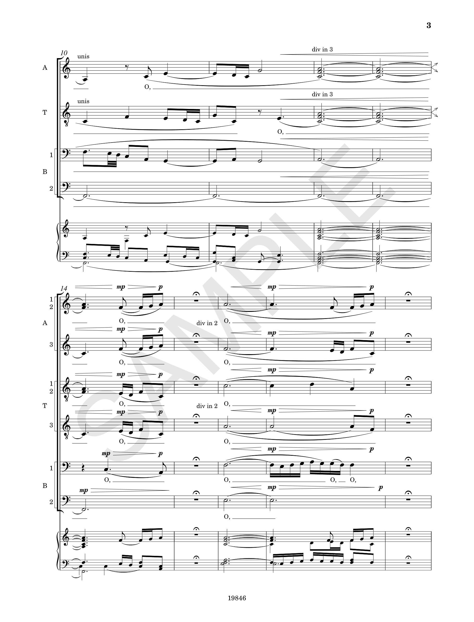 Beispielseite 3 zu O virgo prudentissima for mixed chorus a cappella score