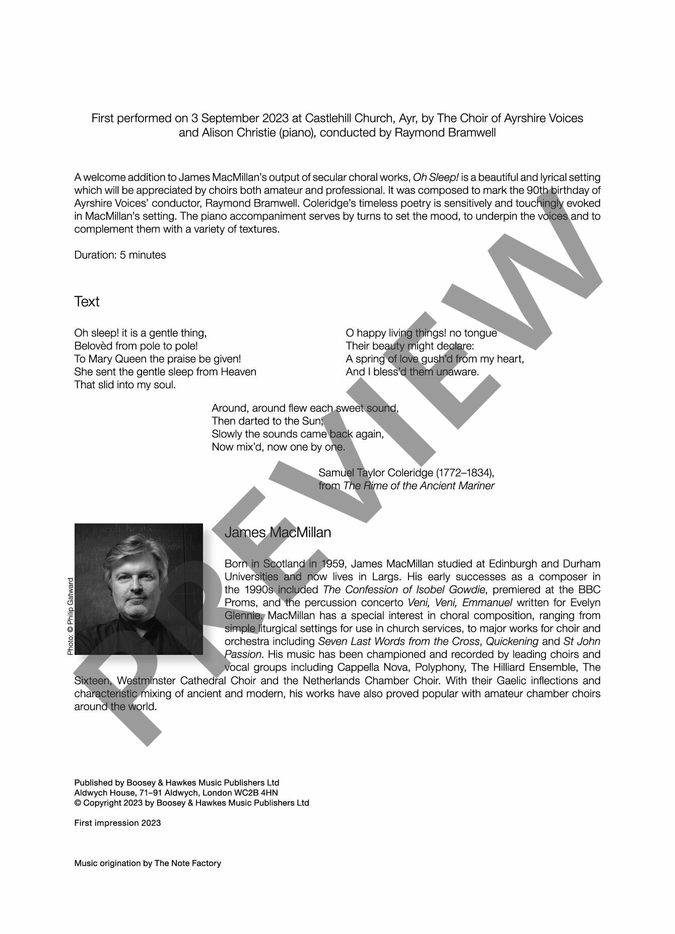 Beispielseite 3 zu Oh Sleep! for mixed choir (with divisi) and piano choral score